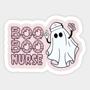 Boo Boo Nurse Halloween Pun Design Sticker